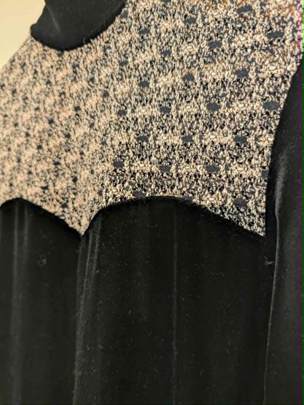 Sonesta Collection Vintage Black Velvet Dress, size Med
